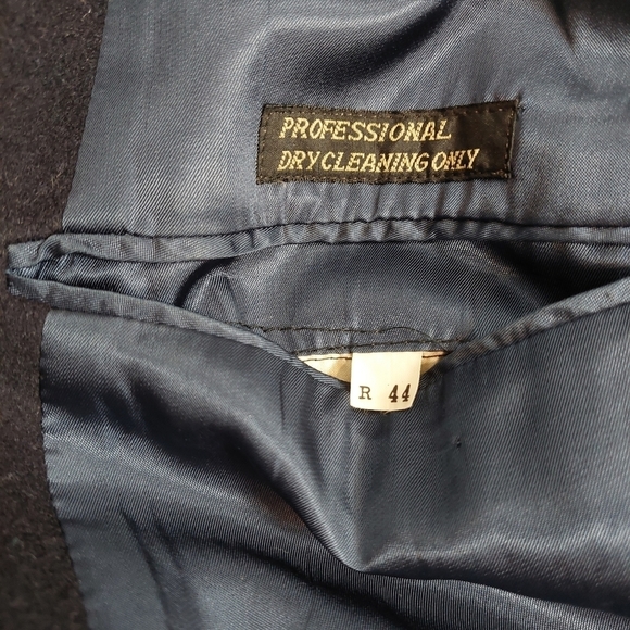 VINTAGE CASHMERE AND WOOL LONG TRENCH COAT SZ 44 - Picture 14 of 15